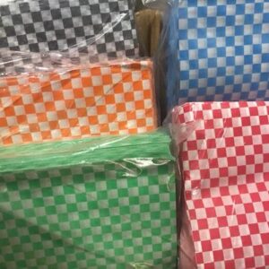 Mantel grado Alimenticio impresión en cuadros. Paq con 1,000 pz
